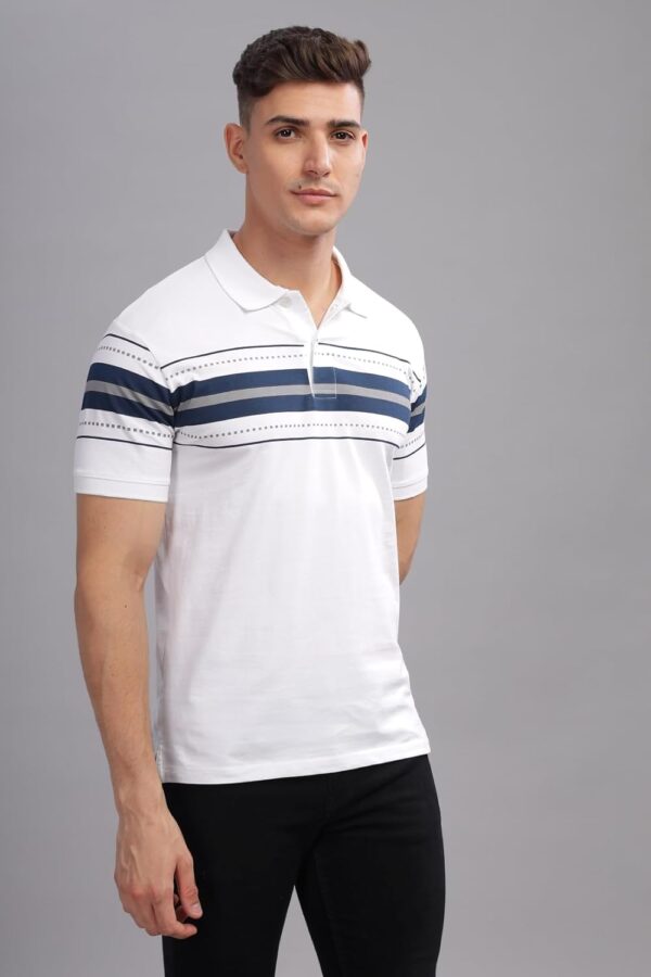 ADRO Regular Fit Polo T-Shirt for Men| Printed Polo T-Shirt | Cotton Polo T Shirt - Image 2