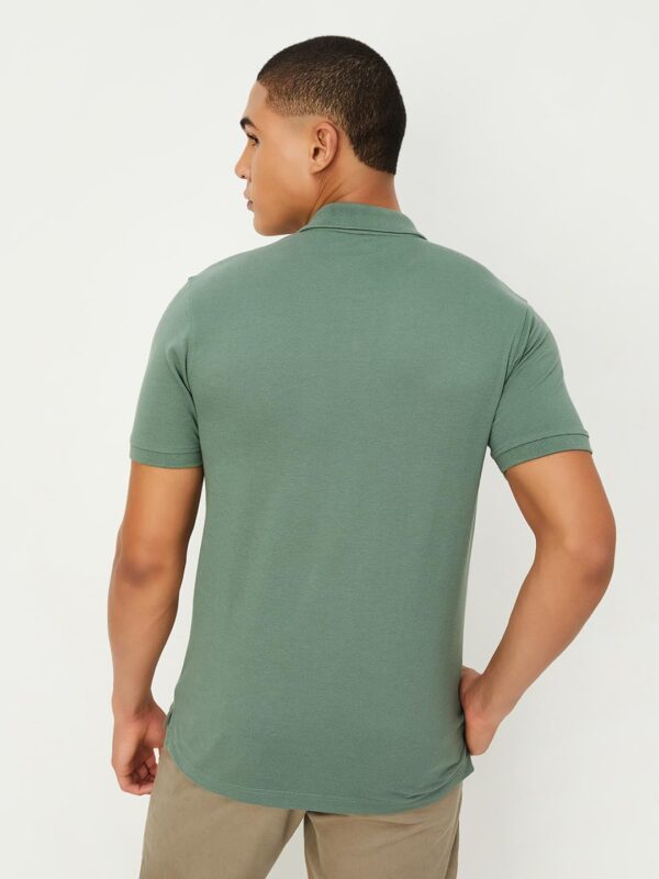 Max Mens Cotton Blend Solid Regular Fit T-Shirt - Image 5