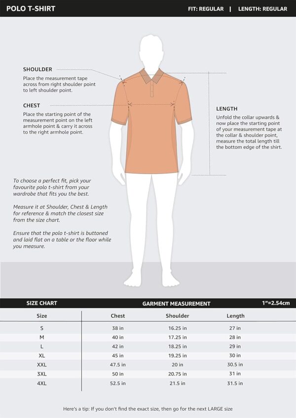 Amazon Brand - Symbol Men's Solid Cotton Rich Polo T Shirt | Collar Tshirts | Half Sleeves | Plain-Regular Fit - Image 6