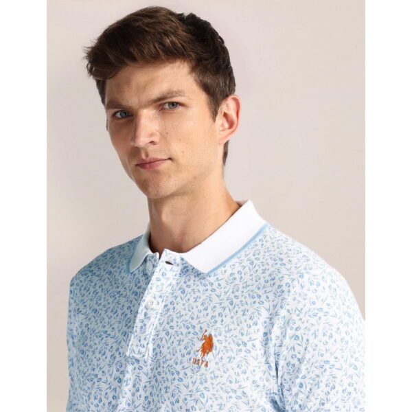 U.S. POLO ASSN. Men's Floral Fitted Polo Shirt - Image 6