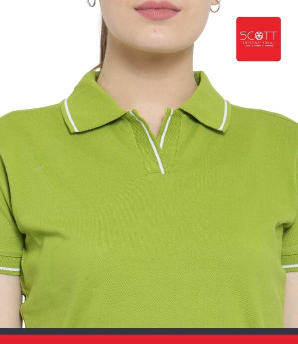 Scott International Women's Regular Fit 100% Pure Organic Cotton Polo T-Shirt | Womens Polo Collar Neck T-Shirt | Cotton Plain Polo Neck Half Sleeve T-Shirt | Tshirts for Women - Image 7