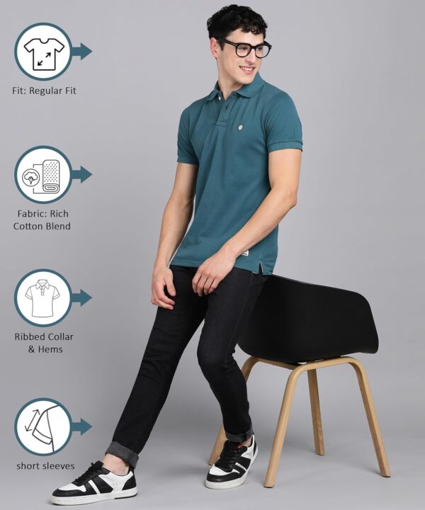 Alan Jones Clothing Men's Cotton Slim Fit Polo T-Shirt - Image 2