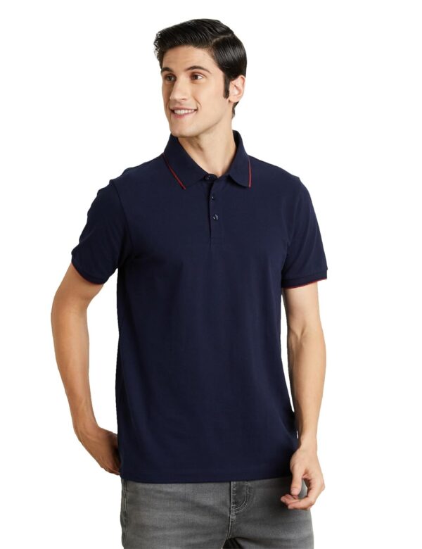 Symbol Premium Men's Cotton Stretch Solid Polo T-Shirt (Regular Fit | Pique Knit)