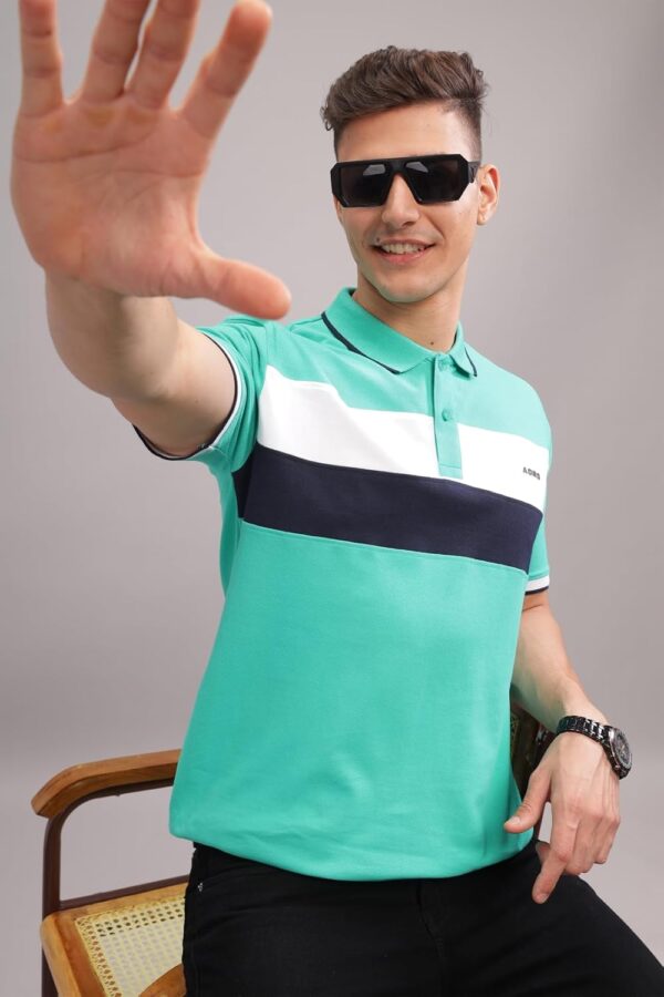 ADRO Men's 100% Cotton Regular Fit Polo T-Shirt - Image 6