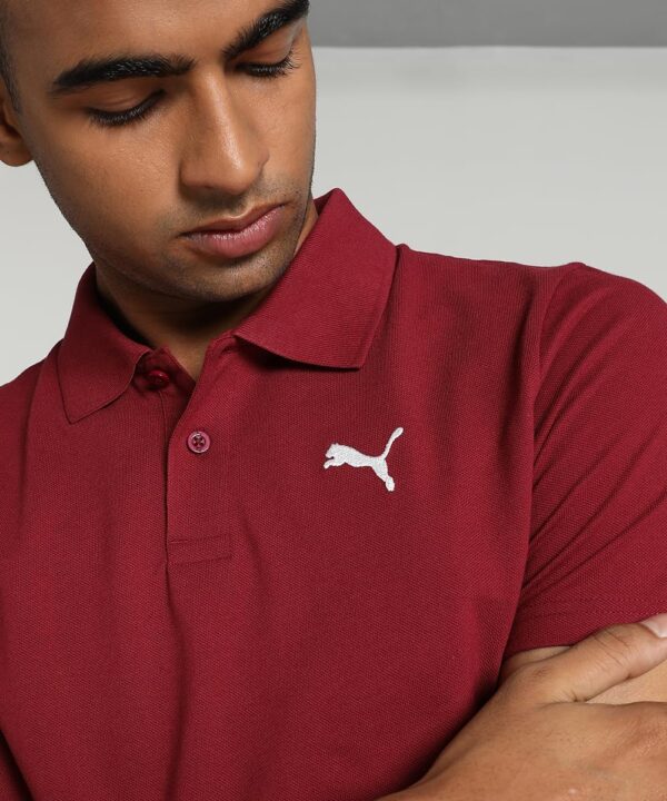 Puma Men's Solid Slim Fit Cotton Essential Polo T-Shirt for Regular wear - Image 3