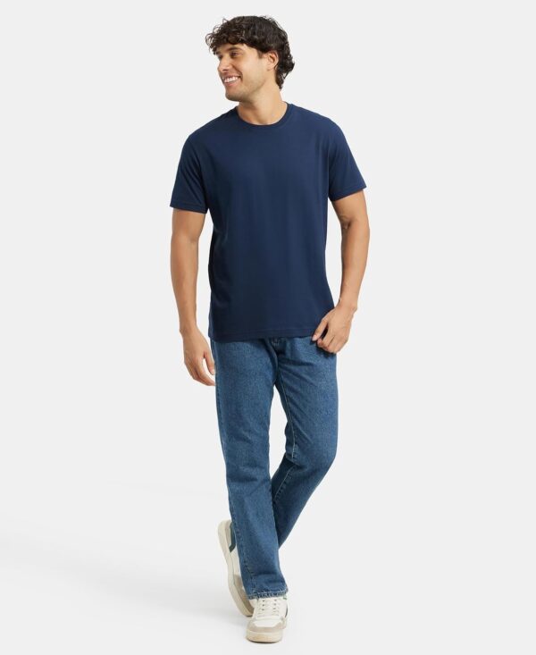 Jockey 2714 Men's Super Combed Cotton Rich Solid Round Neck Regular Fit Half Sleeve T-Shirt - Image 6