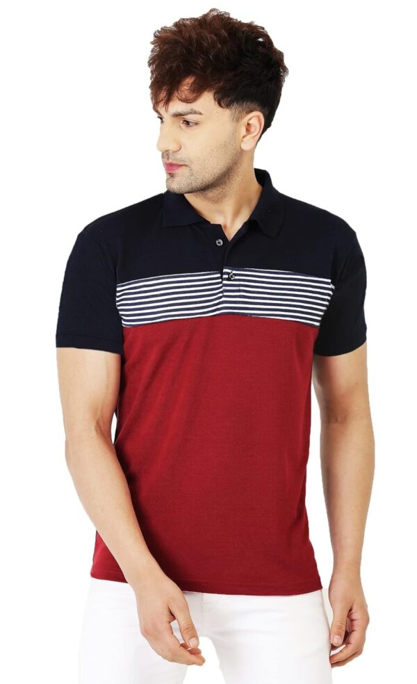 LEOTUDE Men's Matty Regular Fit Half Sleeve Polo T-Shirt Combo (Pack of 3) - Image 2