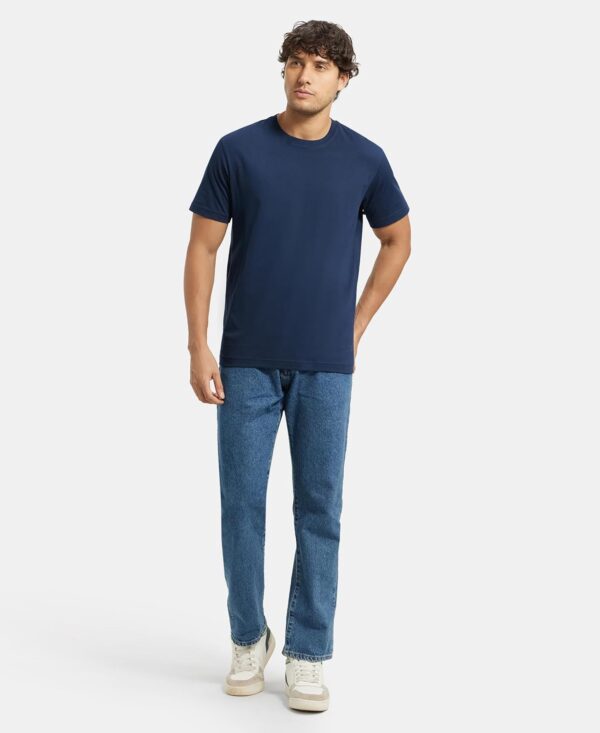Jockey 2714 Men's Super Combed Cotton Rich Solid Round Neck Regular Fit Half Sleeve T-Shirt - Image 4
