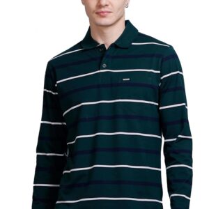 Full Sleeve Polo T Shirt for Men Cotton with Pocket and Collar - Regular Fit Tshirt