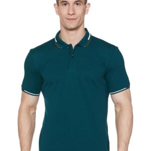 Allen Solly Men's Regular Fit Cotton Polo with Collar Detail