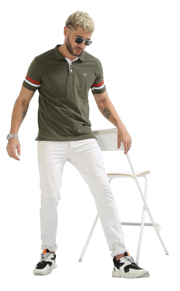 fanideaz Mens Lyned Collection Solid Striped Cotton Polo Stylish Shirt Branded Shirts for Men Formal Black Polo T-Shirt for Men Tshirts Shirts Casual to Formal Look - Image 4