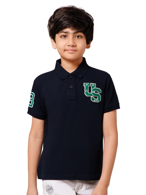Alan Jones Clothing Boy's Cotton Regular Fit Polo T-Shirt