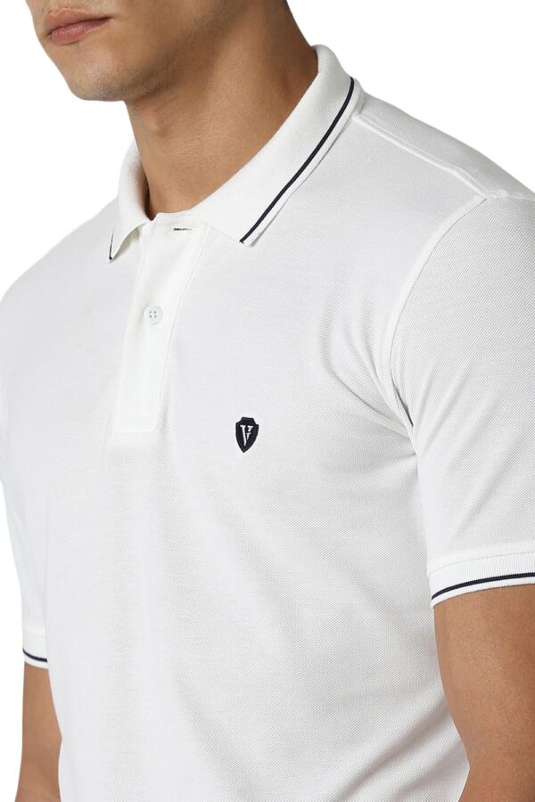 Van Heusen Men's Cotton Solid Regular Fit T-Shirt - Image 6