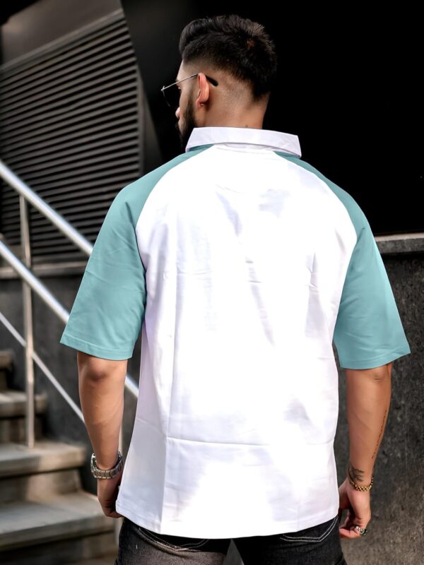 Maniac || Mens || Printed ||Raglan Polo Neck || 3/4th Sleeve || Cotton ||Oversized ||Polo T-Shirt - Image 4