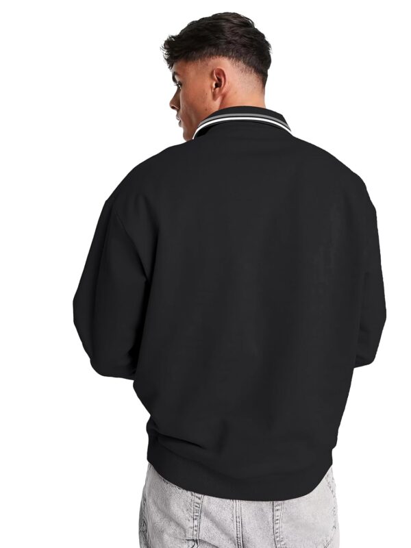 Jump Cuts || Mens || Printed || Polo Neck || Full Sleeve || Oversized Fit || Cotton Blend || Polo T-Shirt - Image 2