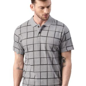KRYPTIC Men's Pure Cotton Printed Half Sleeve Polo Tshirt