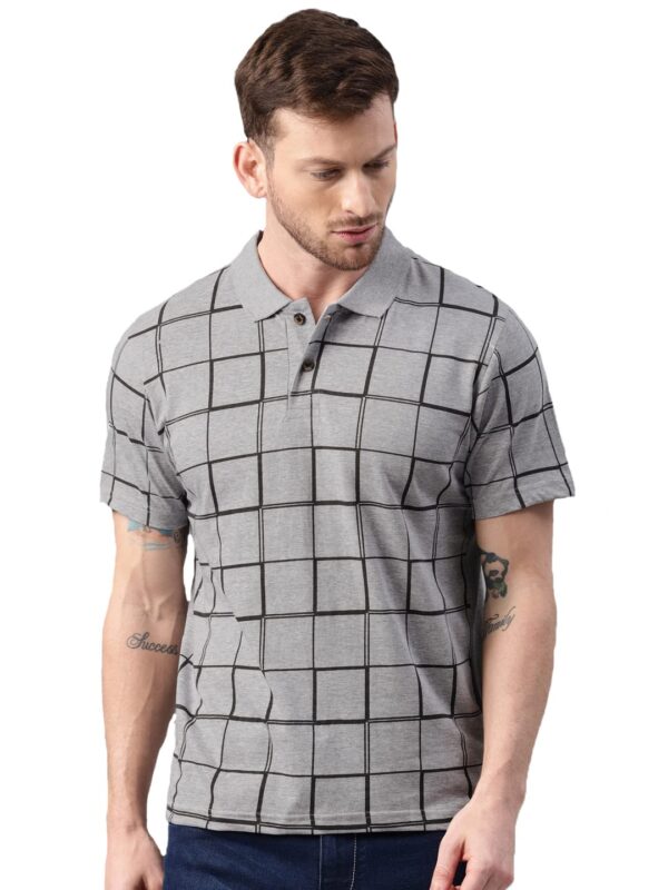 KRYPTIC Men's Pure Cotton Printed Half Sleeve Polo Tshirt