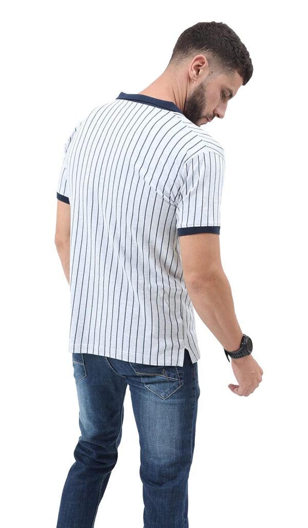 fanideaz Mens Half Sleeve Cotton Striped Branded Polo T-Shirt for Mens || Polo T Shirt for Men || Tshirt for Men Stylish - Image 5