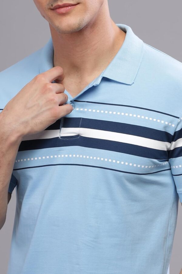 ADRO Regular Fit Polo T-Shirt for Men| Printed Polo T-Shirt | Cotton Polo T Shirt - Image 4