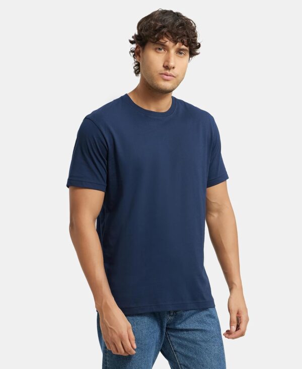 Jockey 2714 Men's Super Combed Cotton Rich Solid Round Neck Regular Fit Half Sleeve T-Shirt - Image 2