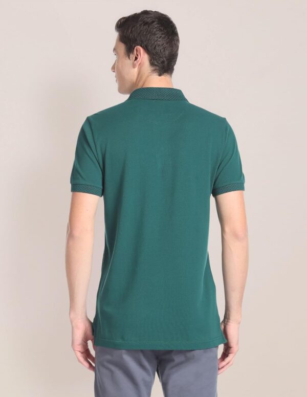 U.S. POLO ASSN. Men's Ribbed Collar Pure Cotton Slim Fit Polo Shirt - Image 5