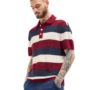 THE BEAR HOUSE Men's Striped Regular Fit T-Shirt