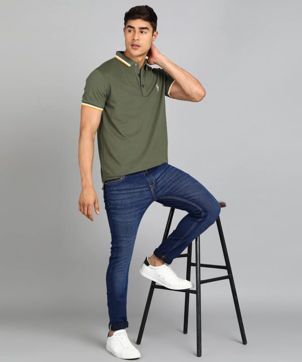 Alan Jones Clothing Men's Cotton Regular Fit Polo T-Shirt - Image 2