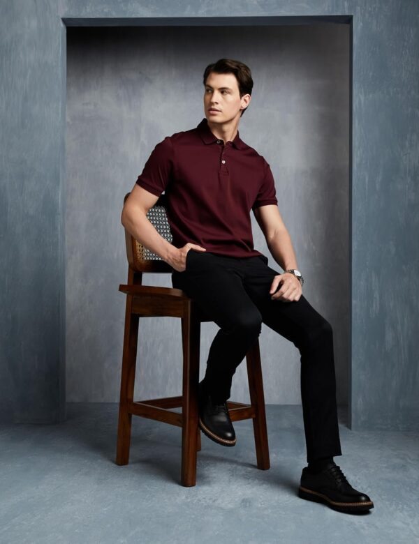 Symbol Premium Men's Solid Super Soft Classic Polo T-Shirt: Regular Fit - Image 3