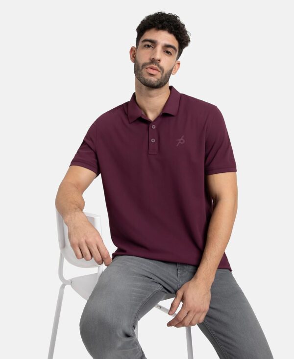 Jockey AM38 Men's Microfiber Polyester Regular Fit Solid Half Sleeve Polo T-Shirt with Stay Dry & Stay Fresh Technology - Image 5