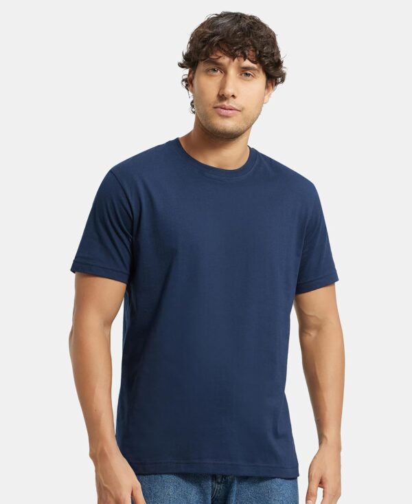 Jockey 2714 Men's Super Combed Cotton Rich Solid Round Neck Regular Fit Half Sleeve T-Shirt - Image 5