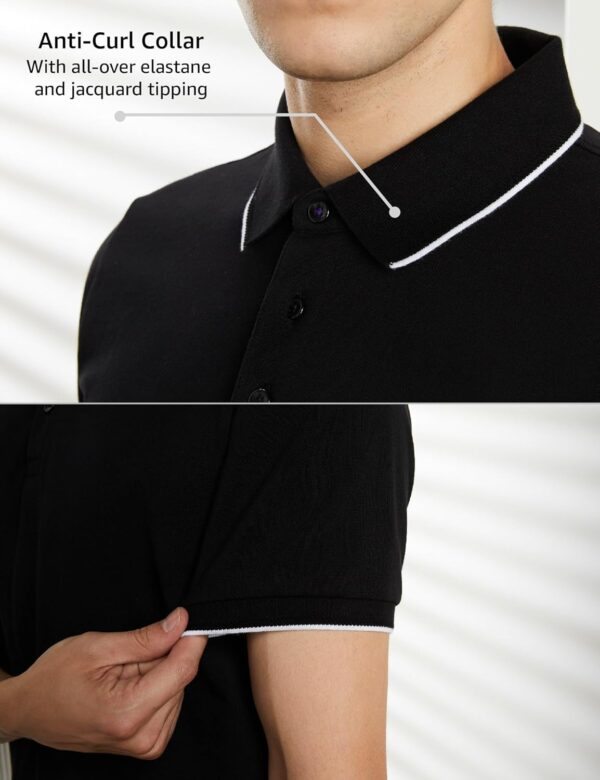 Symbol Premium Men's Cotton Stretch Solid Polo T-Shirt (Regular Fit | Pique Knit) - Image 5