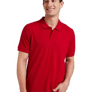 Amazon Brand - Symbol Men's Cotton Rich Polo T Shirt | Mandarin Collar Tshirts | Half Sleeves | Plain - Regular Fit (Available in Plus Size and Combo Pack of 2)