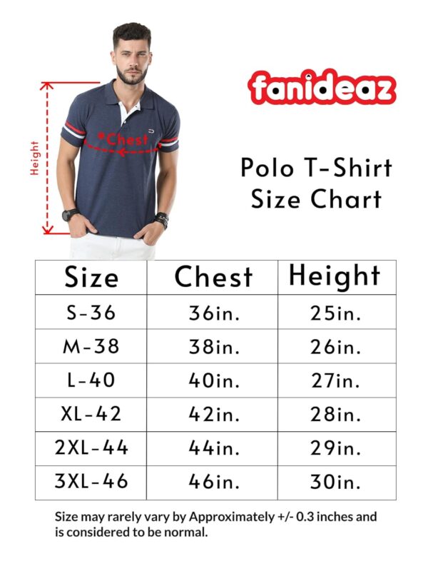 fanideaz Mens Lyned Collection Solid Striped Cotton Polo Stylish Shirt Branded Shirts for Men Formal Black Polo T-Shirt for Men Tshirts Shirts Casual to Formal Look - Image 5
