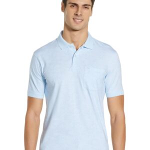 Peter England Men's Cotton Abstract Print Polo Shirt – Casual Wear | Stylish & Breathable