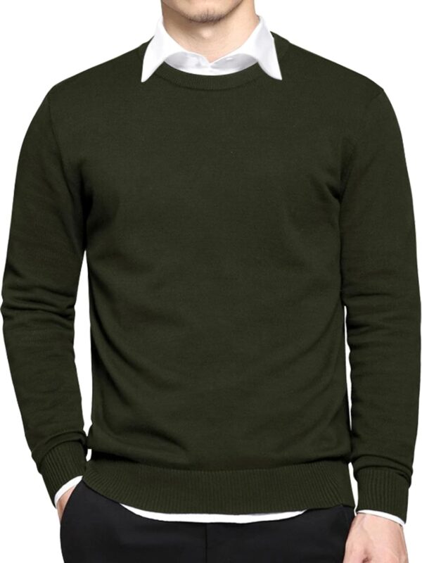 Jump Cuts Mens Solid Polo Neck Full Sleeve Navy and White Cotton Slim Fit T-Shirt