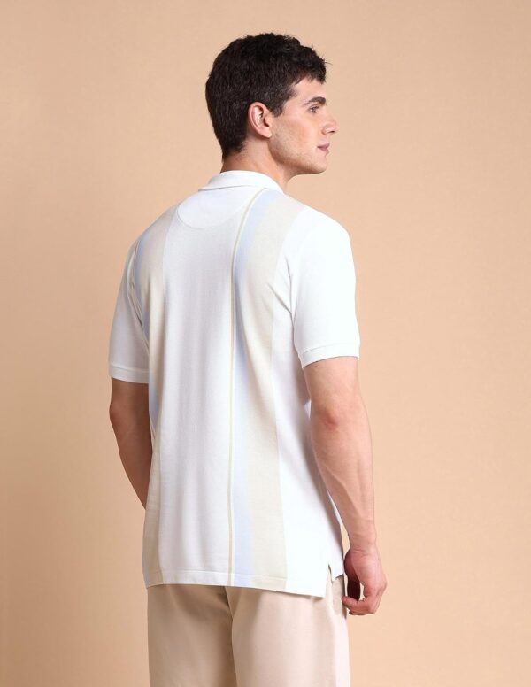 U.S. POLO ASSN. Men Cotton Colourblocked Slim Fit Polo Shirt - Image 5