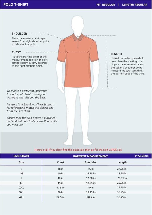 Amazon Brand - Symbol Men's Cotton Rich Solid Polo Tshirt | Collar Tshirts | Half Sleeves | Plain-Regular Fit (Available in Plus Size and Combo Pack of 2) - Image 5