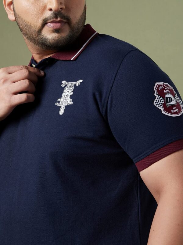 Bigbanana Plus Size Men's Regular Fit Solid Polo Tshirt - Image 6