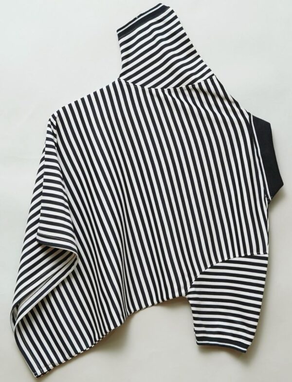 Mack Jonney Men's Striped Cotton Rich Collar Neck T Shirt | Collar Tshirts | Half Sleeves | Striped-Regular Fit-MM423-nw - Image 3