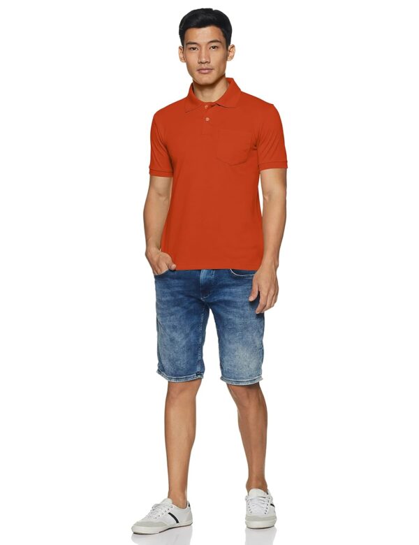 Bumchums Rupa Men Super Combed Cotton Solid Half Sleeve Club Collar Polo Regular Fit T-Shirt with Chest Pocket - Image 4