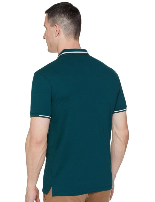Allen Solly Men's Regular Fit Cotton Polo with Collar Detail - Image 2