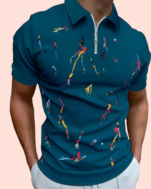 AUSK Polo T Shirts for Mens || Printed Men T-Shirt Polo - Image 2