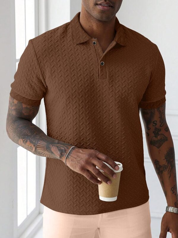 KAJARU Men's Solid Regular Fit T-Shirt - Image 3