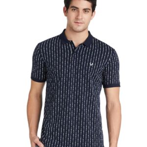 Allen Solly Men Polycotton Regular Fit All Over Printed Polo T-Shirt