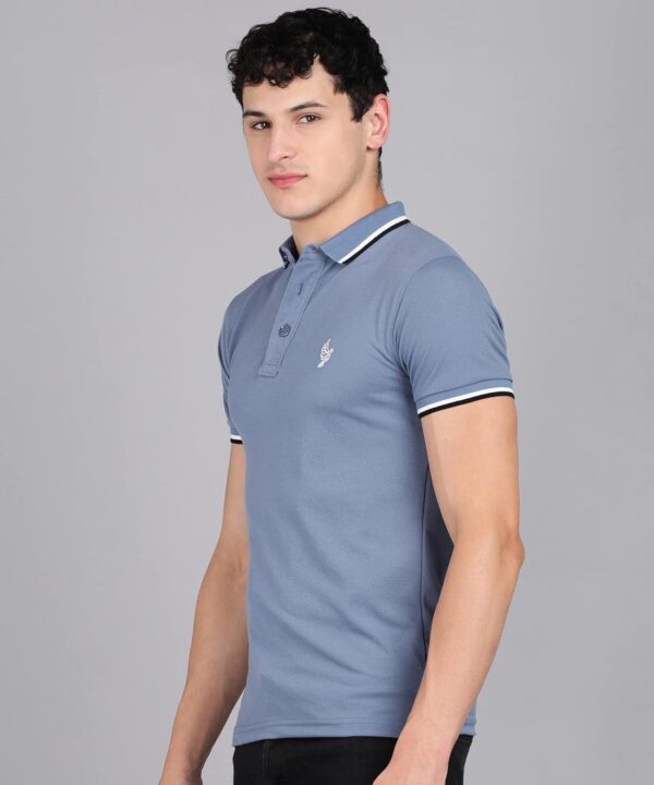 Alan Jones Clothing Men's Cotton Regular Fit Polo T-Shirt - Image 3