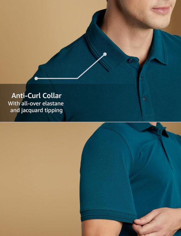 Symbol Premium Men's Cotton Stretch Solid Polo T-Shirt (Regular Fit | Pique Knit) - Image 5