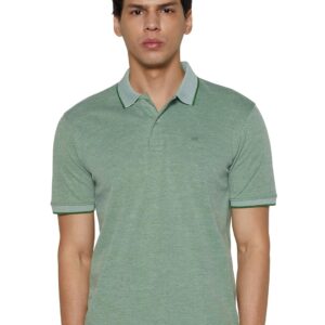 Peter England Men's Premium Branded Regular Fit Half Sleeve Polo T-Shirt | Cotton Rich | Birds Eye Interlock Weave| No Pocket