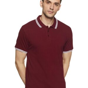 Amazon Brand - Symbol Men's Cotton Rich Solid Polo Tshirt | Collar Tshirts | Half Sleeves | Plain-Regular Fit (Available in Plus Size and Combo Pack of 2)