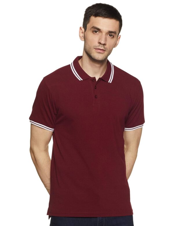 Amazon Brand - Symbol Men's Cotton Rich Solid Polo Tshirt | Collar Tshirts | Half Sleeves | Plain-Regular Fit (Available in Plus Size and Combo Pack of 2)