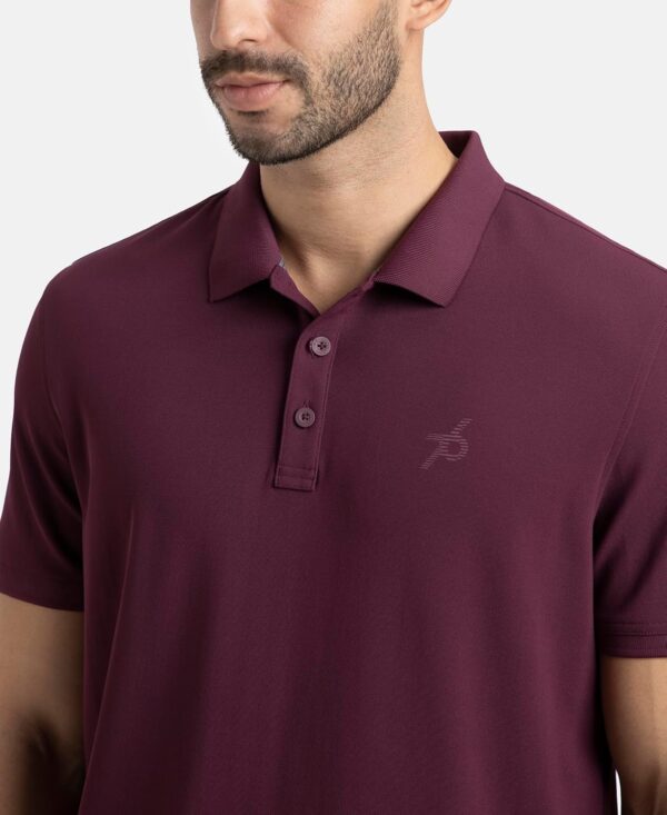 Jockey AM38 Men's Microfiber Polyester Regular Fit Solid Half Sleeve Polo T-Shirt with Stay Dry & Stay Fresh Technology - Image 6
